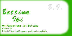 bettina ipi business card